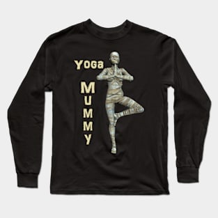 Yoga Mummy Tree Pose Long Sleeve T-Shirt